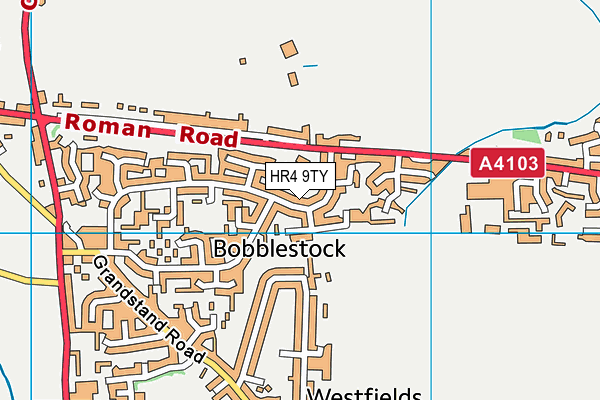 HR4 9TY map - OS VectorMap District (Ordnance Survey)