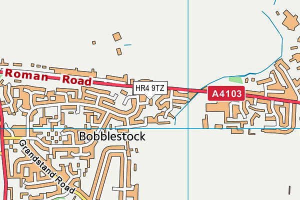 HR4 9TZ map - OS VectorMap District (Ordnance Survey)