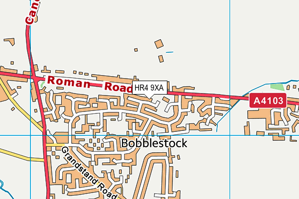 HR4 9XA map - OS VectorMap District (Ordnance Survey)