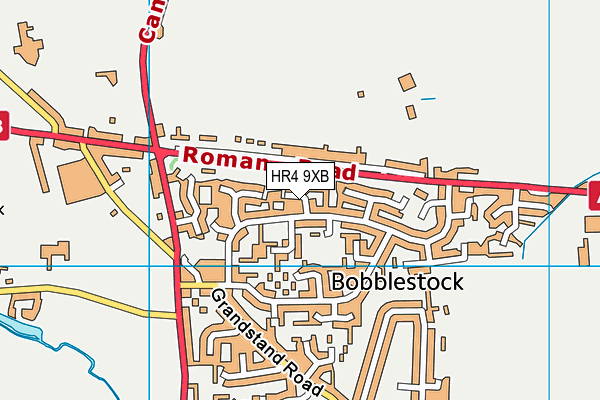 HR4 9XB map - OS VectorMap District (Ordnance Survey)