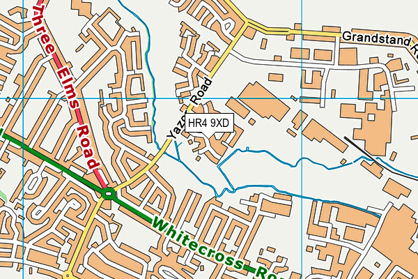 HR4 9XD map - OS VectorMap District (Ordnance Survey)