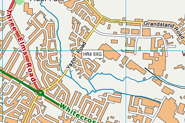 HR4 9XG map - OS VectorMap District (Ordnance Survey)