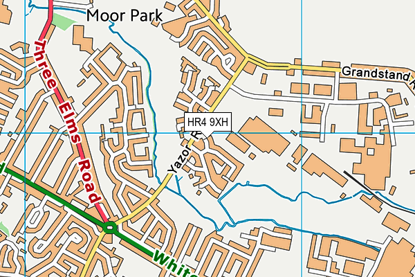 HR4 9XH map - OS VectorMap District (Ordnance Survey)