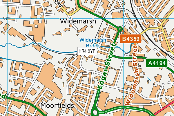 HR4 9YF map - OS VectorMap District (Ordnance Survey)