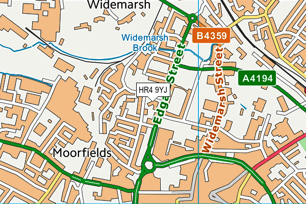 HR4 9YJ map - OS VectorMap District (Ordnance Survey)