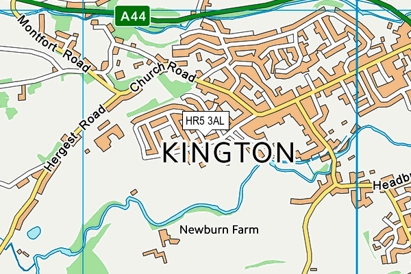 Kington Primary School map (HR5 3AL) - OS VectorMap District (Ordnance Survey)