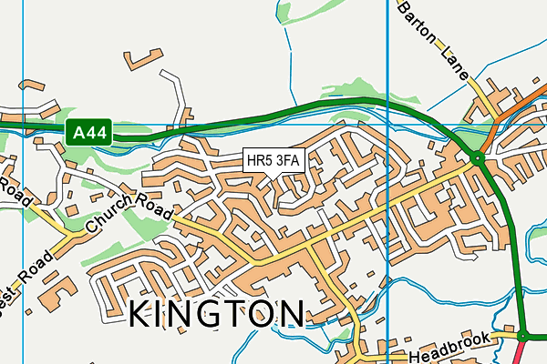 HR5 3FA map - OS VectorMap District (Ordnance Survey)