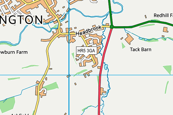 HR5 3GA map - OS VectorMap District (Ordnance Survey)