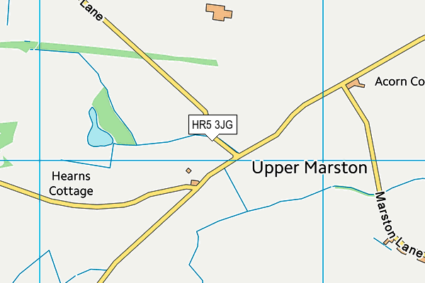 HR5 3JG map - OS VectorMap District (Ordnance Survey)