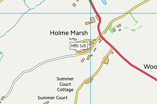 HR5 3JS map - OS VectorMap District (Ordnance Survey)