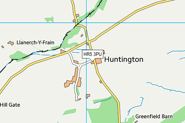 HR5 3PU map - OS VectorMap District (Ordnance Survey)