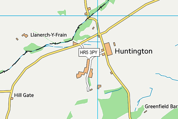 HR5 3PY map - OS VectorMap District (Ordnance Survey)