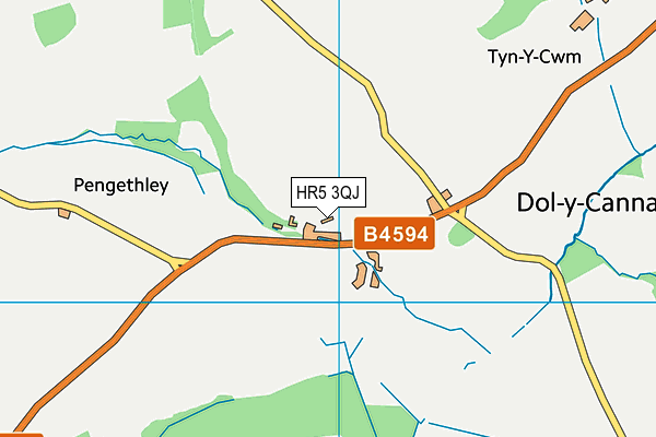 HR5 3QJ map - OS VectorMap District (Ordnance Survey)