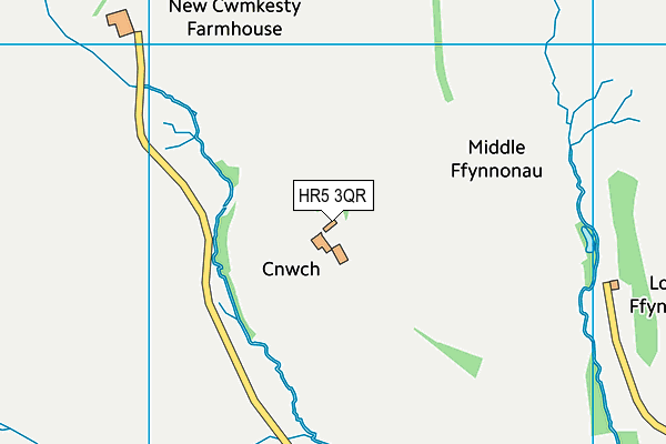 HR5 3QR map - OS VectorMap District (Ordnance Survey)