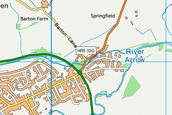 HR5 3SG map - OS VectorMap District (Ordnance Survey)