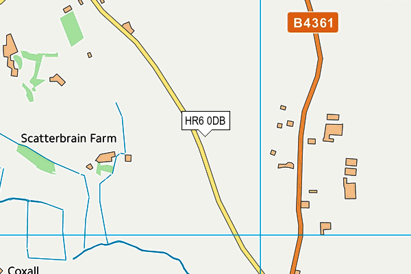 HR6 0DB map - OS VectorMap District (Ordnance Survey)