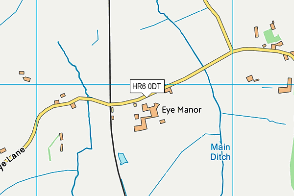HR6 0DT map - OS VectorMap District (Ordnance Survey)