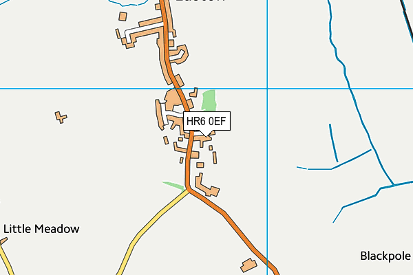 HR6 0EF map - OS VectorMap District (Ordnance Survey)