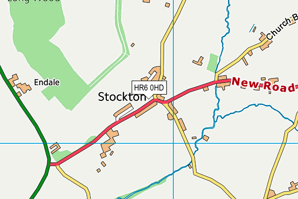 HR6 0HD map - OS VectorMap District (Ordnance Survey)