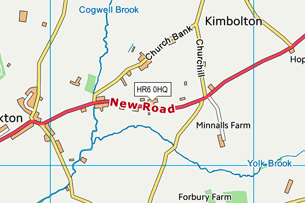 Kimbolton St James Cofe Primary School map (HR6 0HQ) - OS VectorMap District (Ordnance Survey)