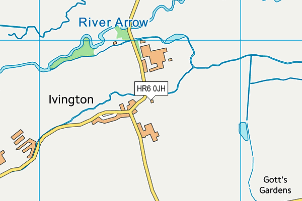 Ivington CofE Primary and Pre-School map (HR6 0JH) - OS VectorMap District (Ordnance Survey)
