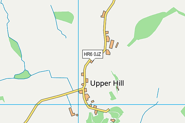 HR6 0JZ map - OS VectorMap District (Ordnance Survey)