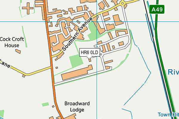 HR6 0LD map - OS VectorMap District (Ordnance Survey)