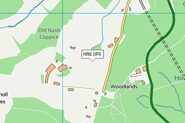 HR6 0PX map - OS VectorMap District (Ordnance Survey)