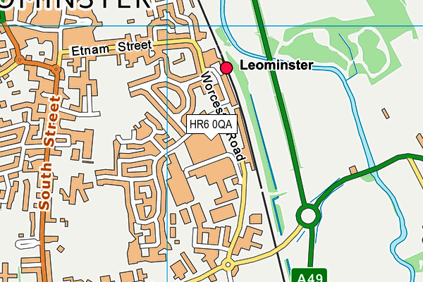 HR6 0QA map - OS VectorMap District (Ordnance Survey)