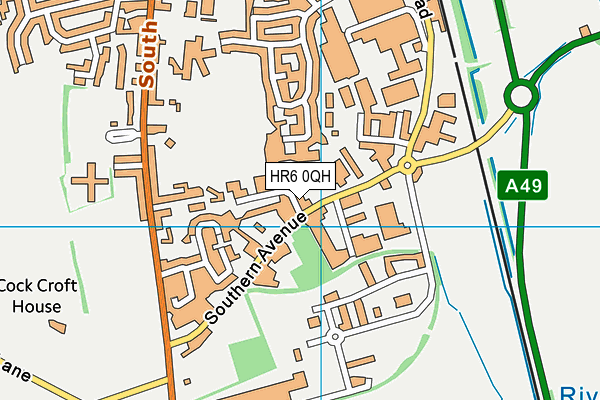 HR6 0QH map - OS VectorMap District (Ordnance Survey)