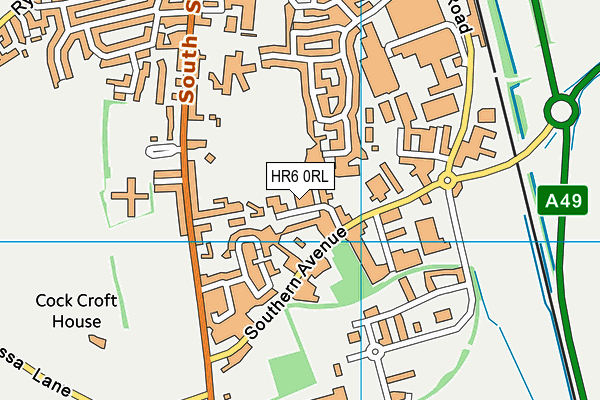 HR6 0RL map - OS VectorMap District (Ordnance Survey)