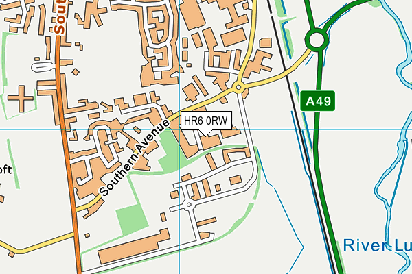 HR6 0RW map - OS VectorMap District (Ordnance Survey)