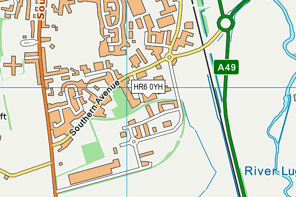 HR6 0YH map - OS VectorMap District (Ordnance Survey)