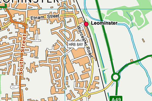 HR6 8AY map - OS VectorMap District (Ordnance Survey)