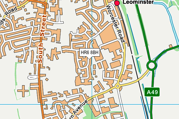 HR6 8BH map - OS VectorMap District (Ordnance Survey)