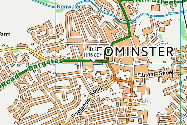 HR6 8EY map - OS VectorMap District (Ordnance Survey)