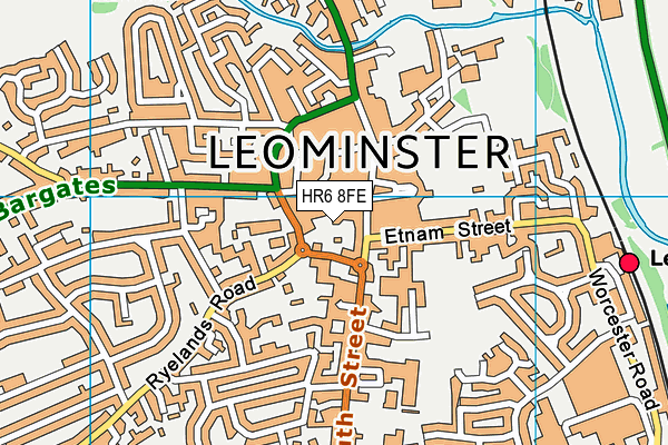 HR6 8FE map - OS VectorMap District (Ordnance Survey)