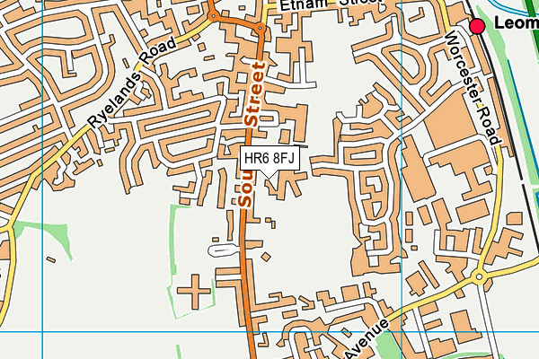 HR6 8FJ map - OS VectorMap District (Ordnance Survey)