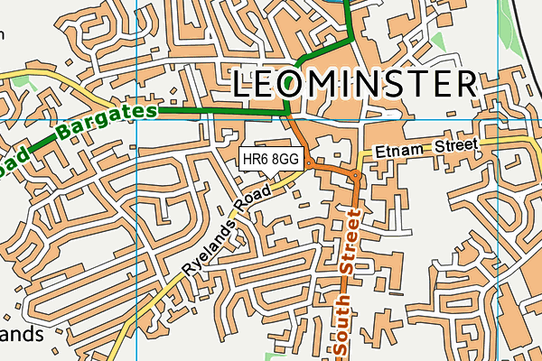 HR6 8GG map - OS VectorMap District (Ordnance Survey)