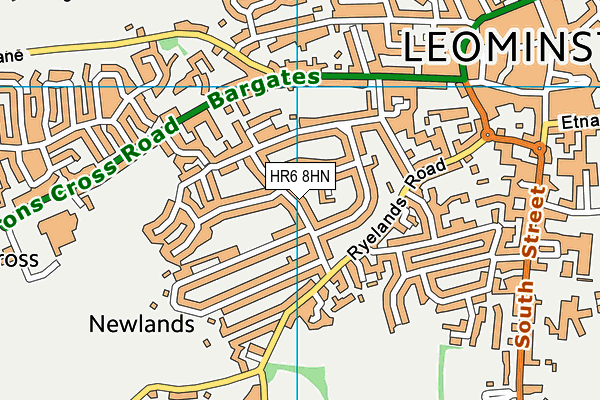 HR6 8HN map - OS VectorMap District (Ordnance Survey)