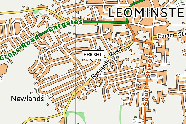 HR6 8HT map - OS VectorMap District (Ordnance Survey)