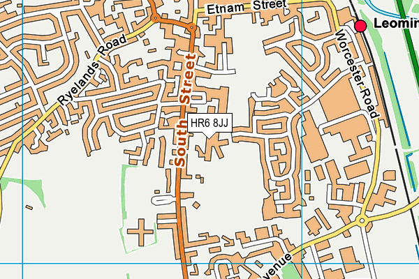 HR6 8JJ map - OS VectorMap District (Ordnance Survey)