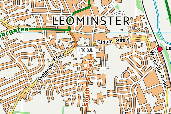 HR6 8JL map - OS VectorMap District (Ordnance Survey)