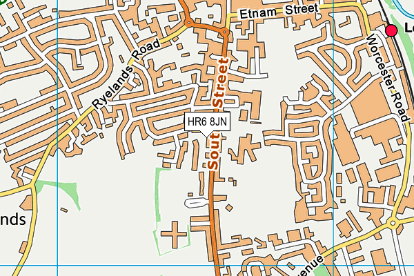 HR6 8JN map - OS VectorMap District (Ordnance Survey)