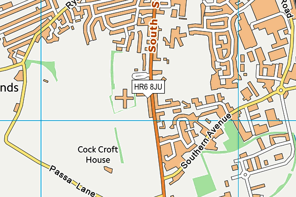 Leominster Primary School (Closed) map (HR6 8JU) - OS VectorMap District (Ordnance Survey)