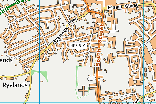 HR6 8JY map - OS VectorMap District (Ordnance Survey)