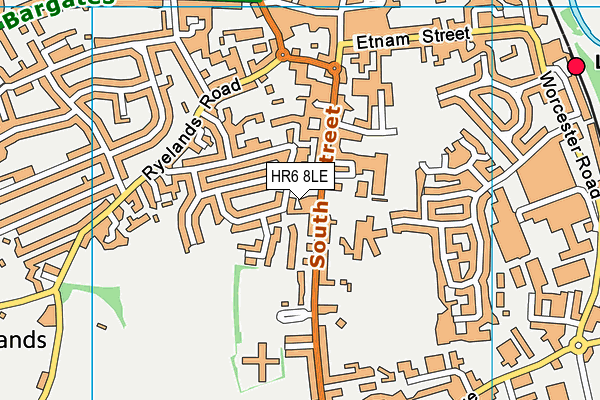 HR6 8LE map - OS VectorMap District (Ordnance Survey)