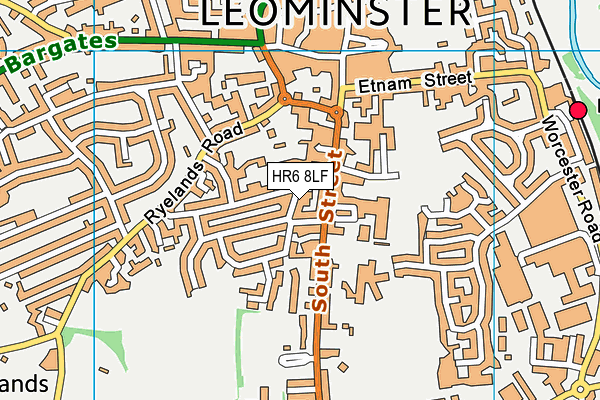 HR6 8LF map - OS VectorMap District (Ordnance Survey)