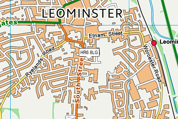 HR6 8LG map - OS VectorMap District (Ordnance Survey)