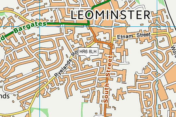 HR6 8LH map - OS VectorMap District (Ordnance Survey)